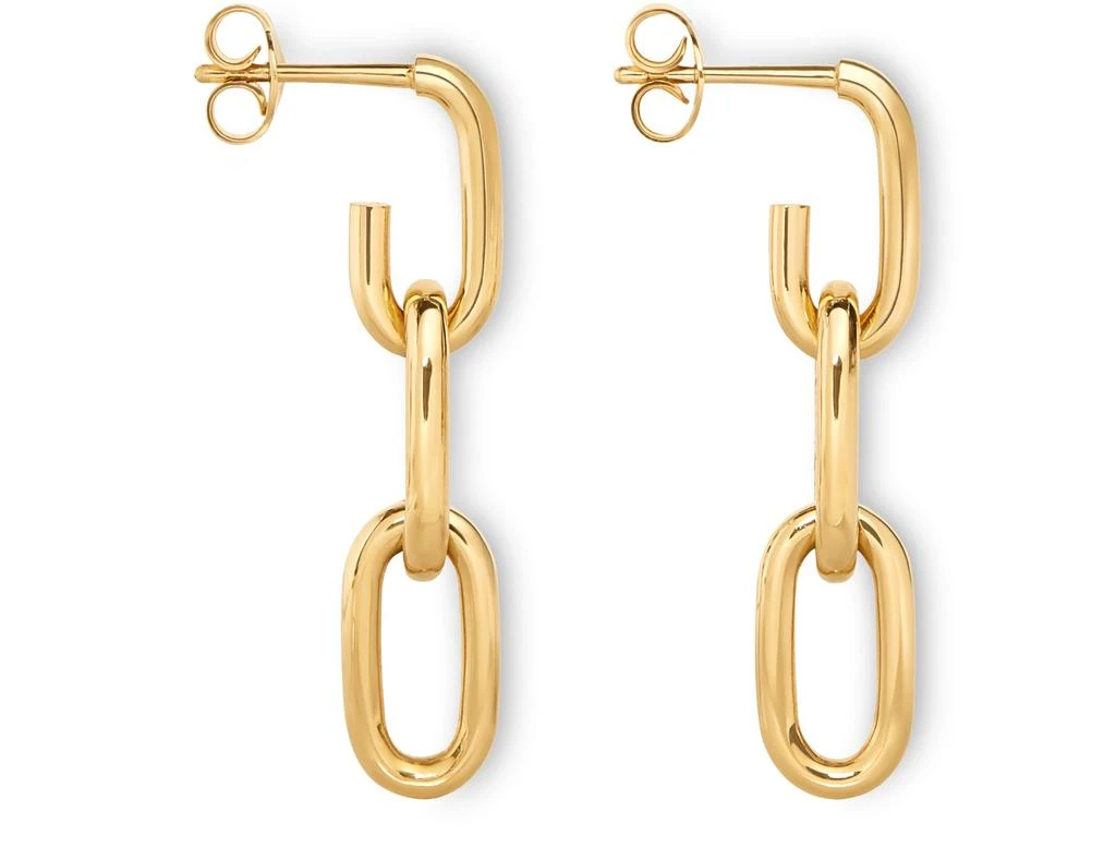 商品Celine|Triomphe dangling earrings in brass with gold finish,价格¥4771,第3张图片详细描述