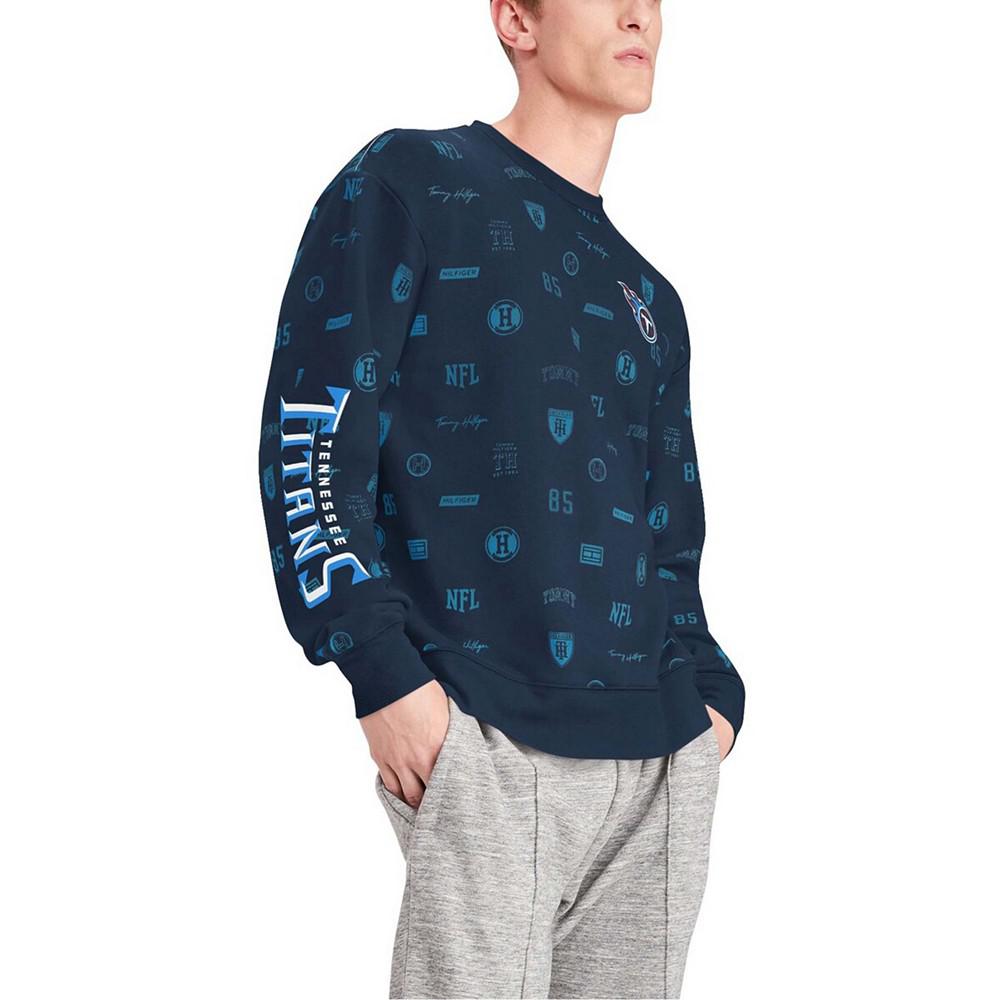 Men's Navy Tennessee Titans Reid Graphic Pullover Sweatshirt商品第1张图片规格展示