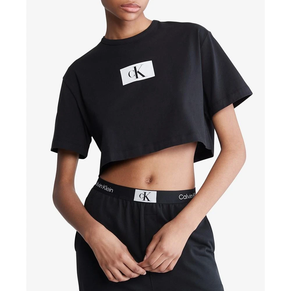 商品Calvin Klein|Women's 1996 Cotton Cropped Lounge Tee QS6946,价格¥159,第1张图片