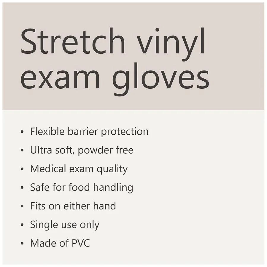 商品Walgreens|Stretch Vinyl Exam Gloves L,价格¥84,第5张图片详细描述