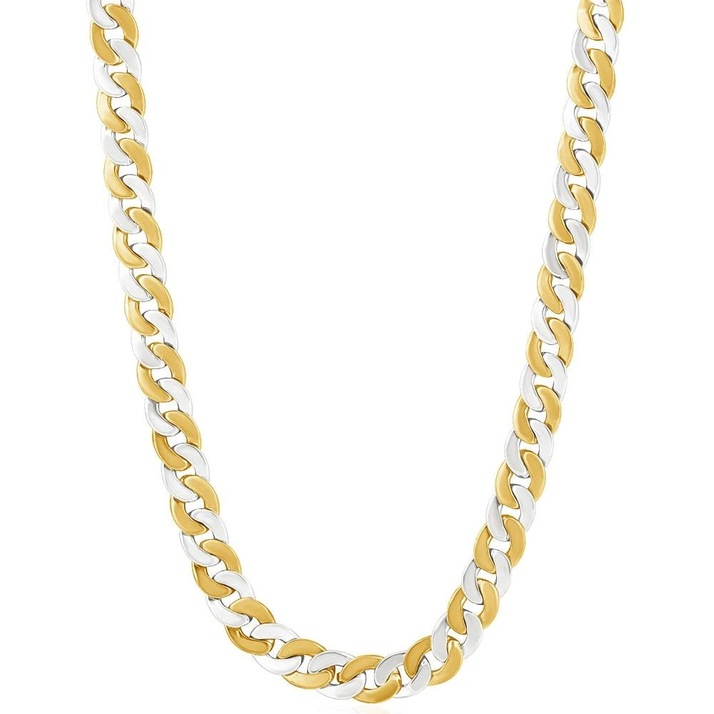 商品Pompeii3|Mens Cuban 14k Gold (72gram) or Platinum (115gram) 7.5mm Link Chain Necklace 22",价格¥40320,第1张图片