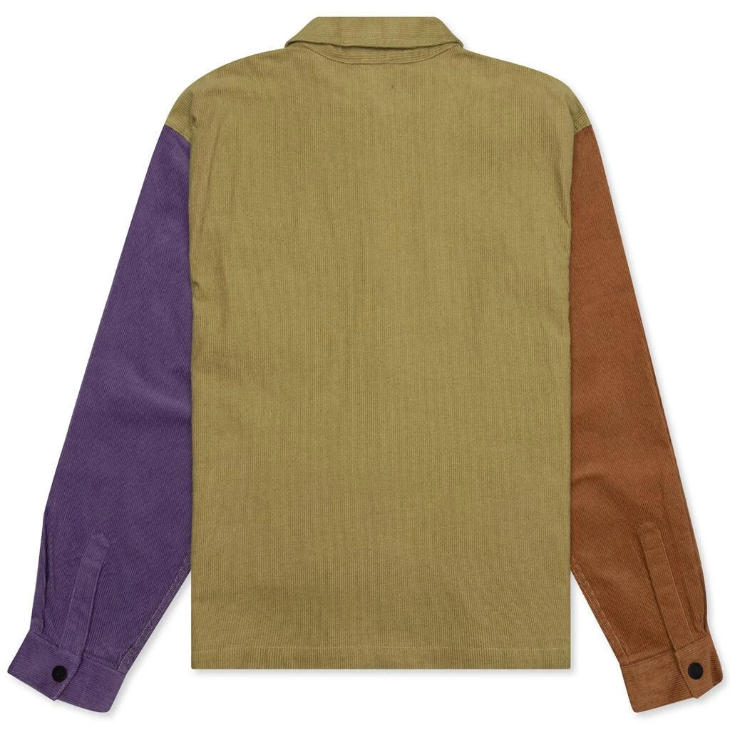 商品Brain Dead|Brain Dead Lizards Wide Wale Zip Shirt - Multiple,价格¥532,第2张图片详细描述