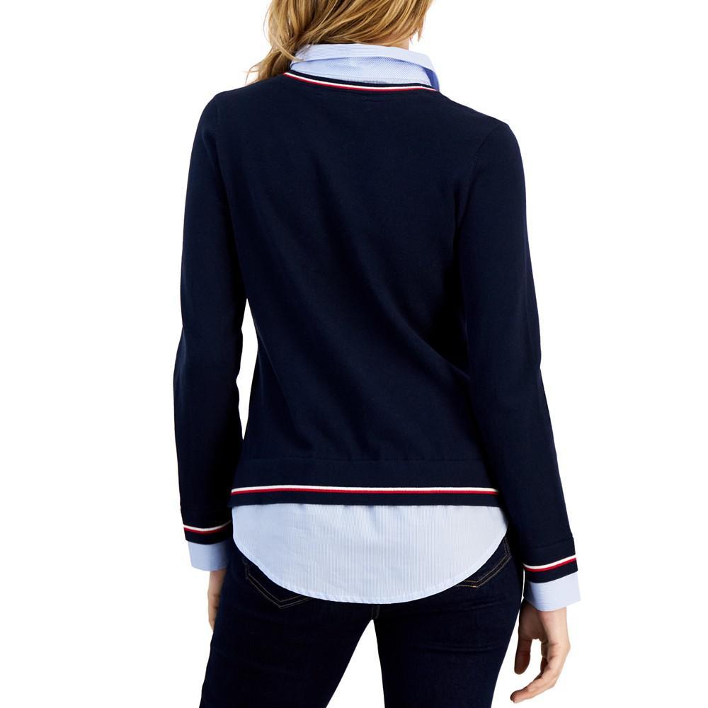 商品Tommy Hilfiger|Women's Cornell Cotton Layered-Look Sweater,价格¥313,第4张图片详细描述