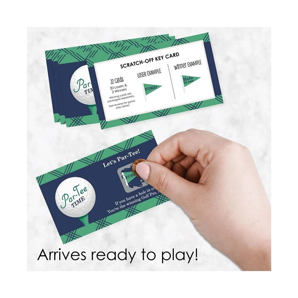 商品Big Dot of Happiness|Par-Tee Time - Golf - Birthday or Retirement Party Game Scratch Off Cards 22 Ct,价格¥112,第3张图片详细描述