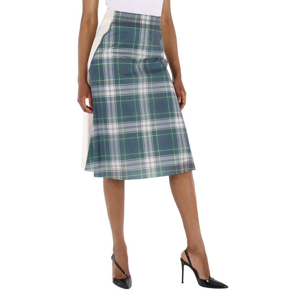 商品Burberry|Burberry Tartan-panel High-rise Pvc Skirt, Brand Size 8 (US Size 6),价格¥3815,第2张图片详细描述