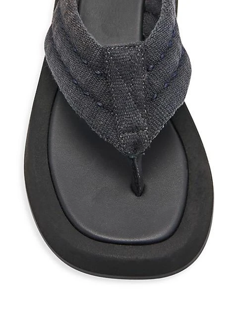 商品The Row|Ginza Quilted Canvas Flip Flops,价格¥1387,第3张图片详细描述