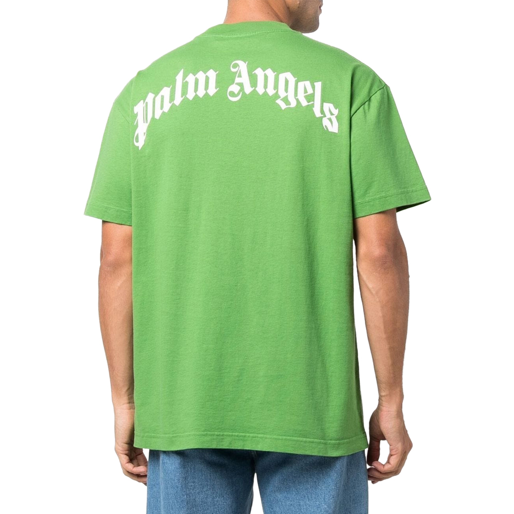 PALM ANGELS 男绿色短袖T恤 PMAA001-F21JE-R023-5560商品第3张图片规格展示