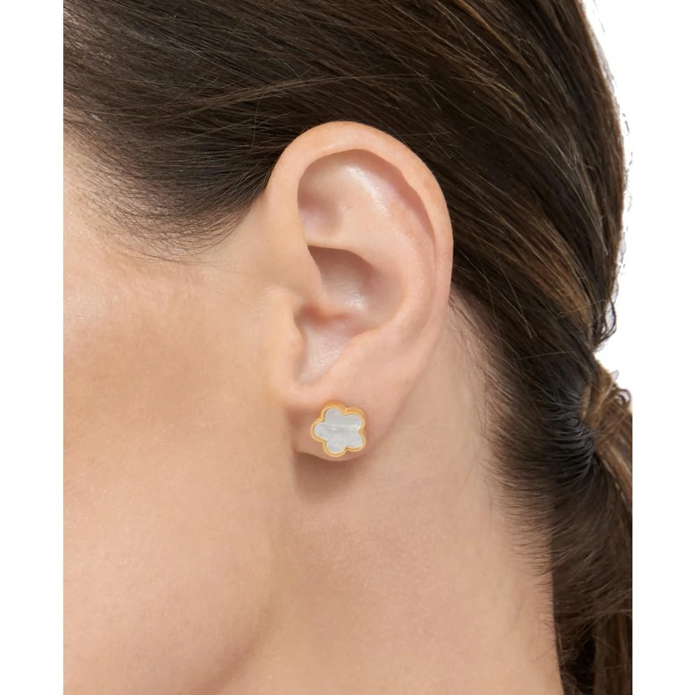 商品ADORNIA|White Mother Of Pearl Clover Stud Earrings,价格¥187,第3张图片详细描述