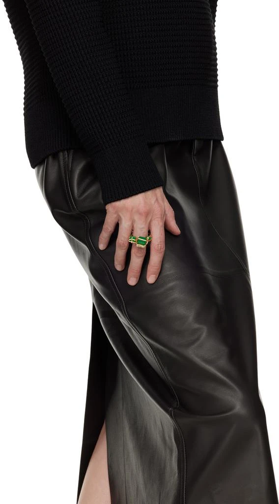 商品Bottega Veneta|Gold Jade Ring,价格¥3587,第2张图片详细描述