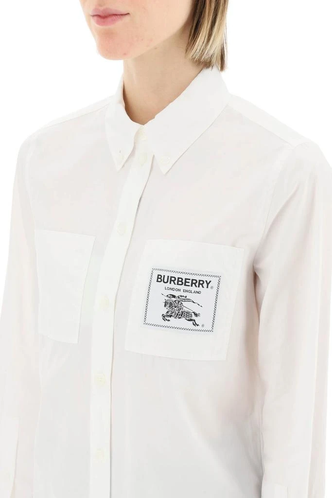 商品Burberry|Burberry Logo Patch Long-Sleeved Shirt,价格¥3398,第4张图片详细描述