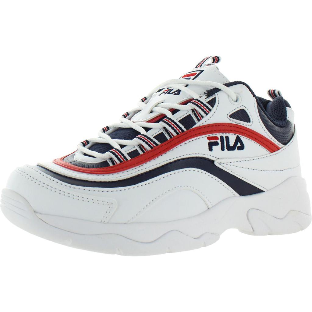 Fila Mens Ray Faux Leather Low Top Sneakers商品第2张图片规格展示