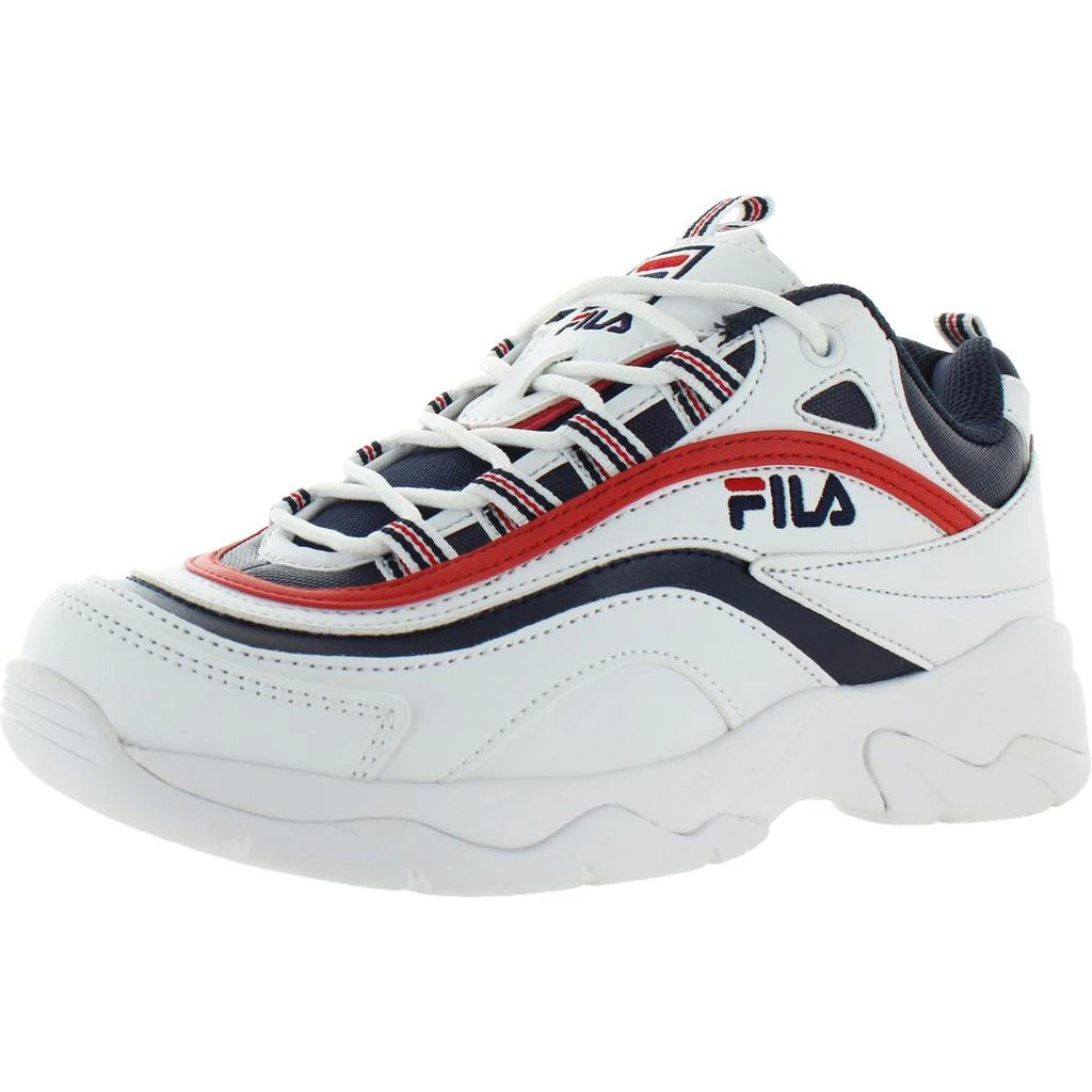 商品Fila|Fila Mens Ray Faux Leather Low Top Sneakers,价格¥314,第2张图片详细描述