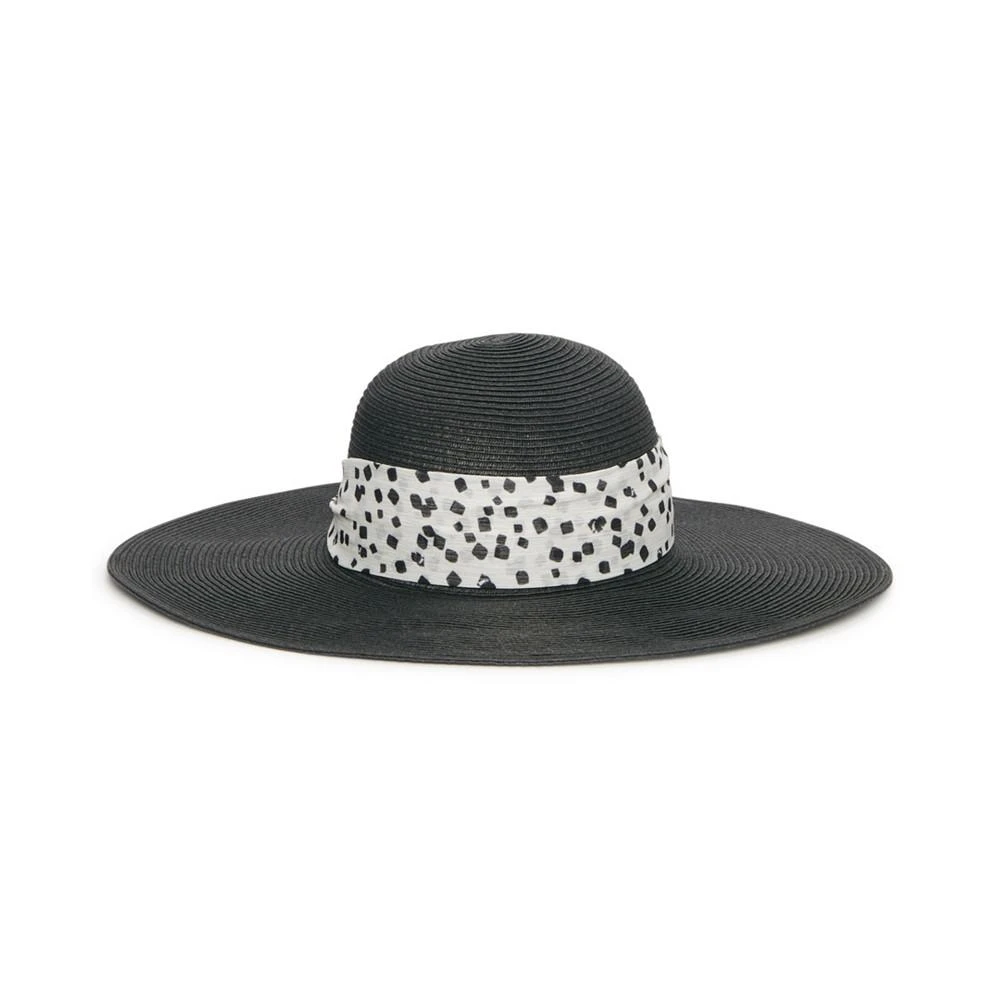 商品Karl Lagerfeld Paris|Karl Lagerfeld Women's Mesh Straw Wide Brim Sun Hat,价格¥519,第1张图片