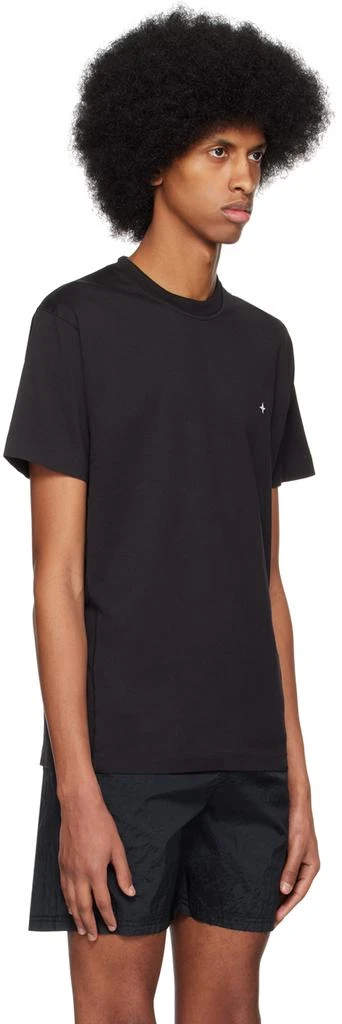 商品Stone Island|Black Embroidered T-Shirt,价格¥1138,第2张图片详细描述