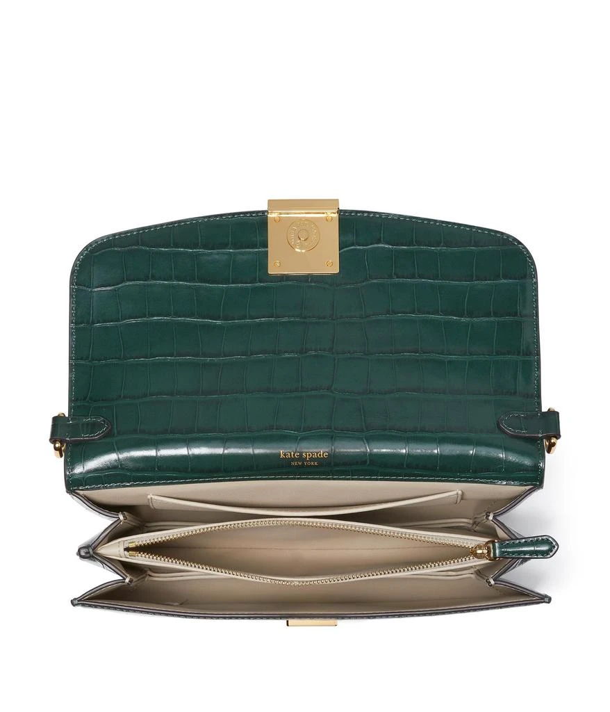 商品Kate Spade|Dakota Croc Embossed Leather Medium Convertible Shoulder Bag,价格¥3652,第3张图片详细描述