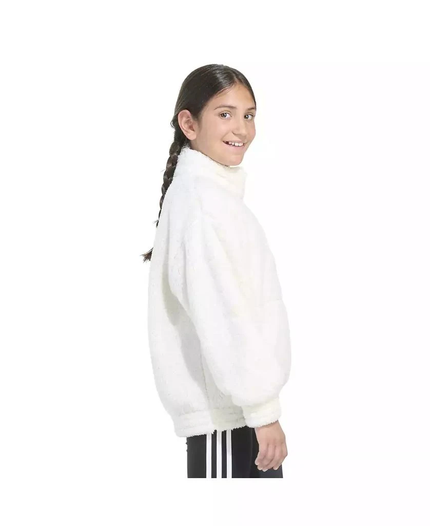 Big Girls Mock Neck Furry Lurex Sherpa Pullover Jacket 商品