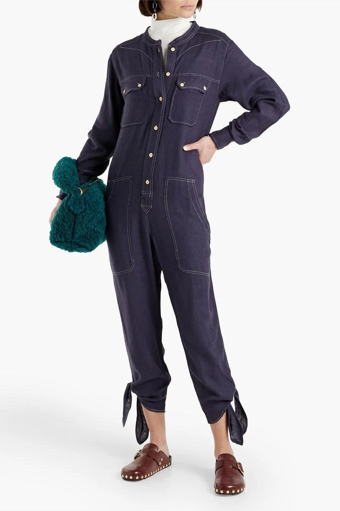 商品Isabel Marant|Tacaia cropped silk-tweed jumpsuit,价格¥2232,第2张图片详细描述