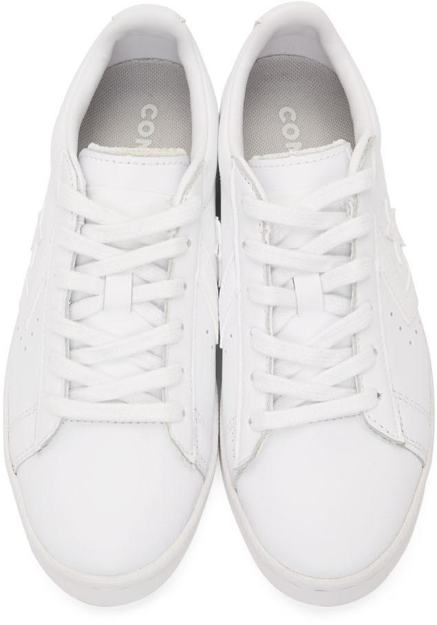 White 'Pro Leather' OX Sneakers商品第5张图片规格展示