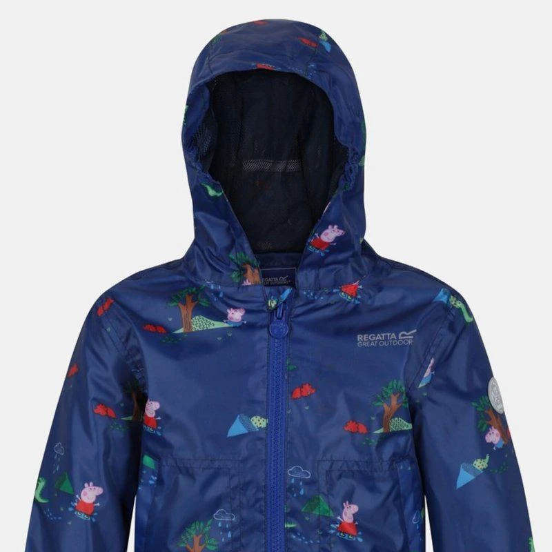 商品Regatta|Childrens/Kids Muddy Puddle Peppa Pig Hooded Waterproof Jacket Royal Blue 24-36 MONTHS,价格¥281,第1张图片