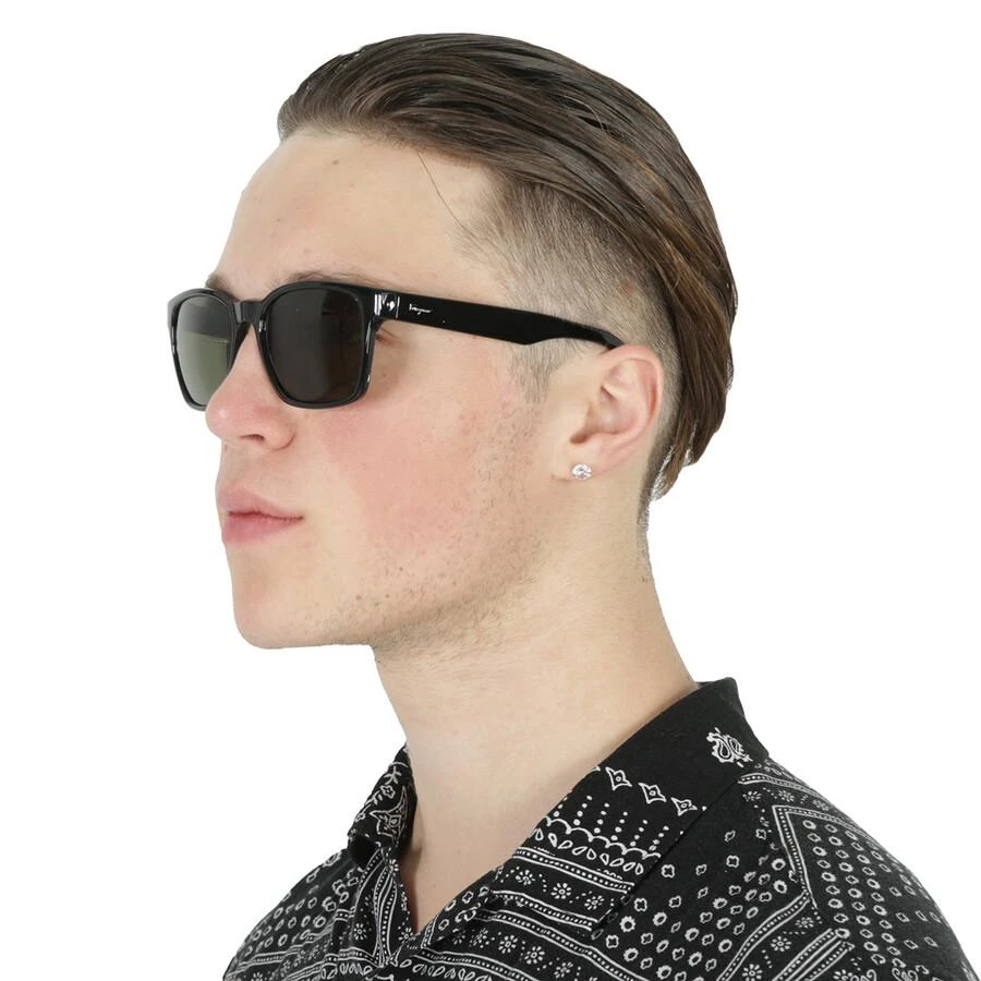 商品Salvatore Ferragamo|Salvatore Ferragamo Green Square Unisex Sunglasses SF959S 001 55,价格¥421,第2张图片详细描述