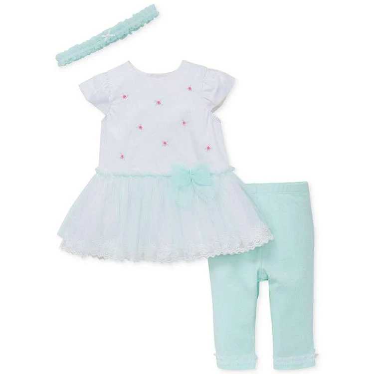 商品Little Me|3-Pc. Headband, Floral Tunic & Leggings Set, Baby Girls (0-24 months),价格¥94,第1张图片