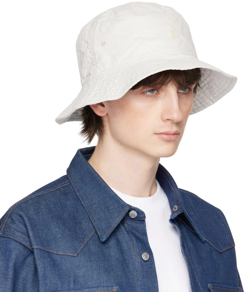 商品Acne Studios|Gray Embroidered Bucket Hat,价格¥500,第2张图片详细描述