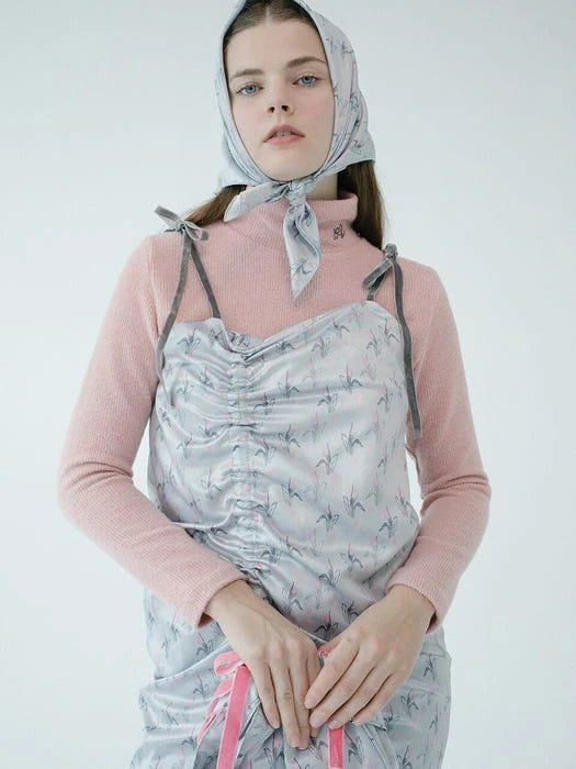 商品LOOM LOOM|Ruched Slip Dress (Flower Line)(Grey),价格¥1088,第3张图片详细描述