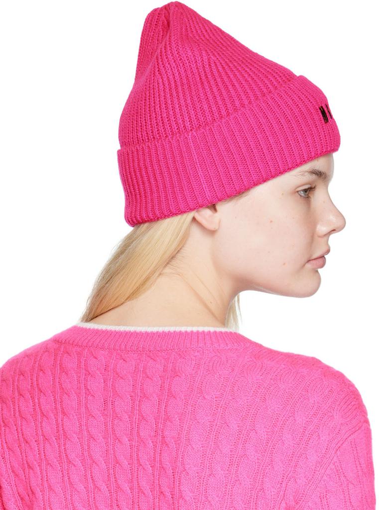 Pink Embroidered Beanie商品第3张图片规格展示