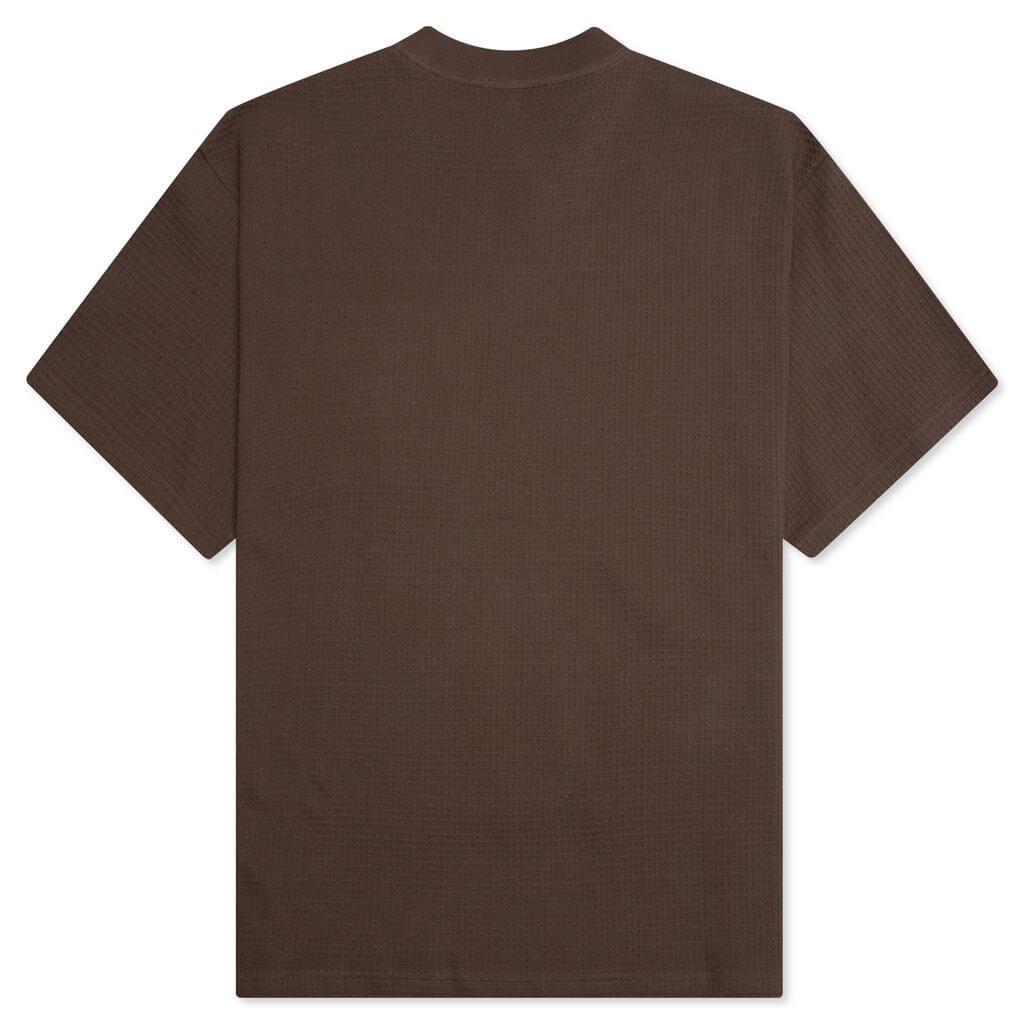 商品Brain Dead|Brain Dead Mini Waffle Mock Neck T-Shirt - Brown,价格¥384,第4张图片详细描述
