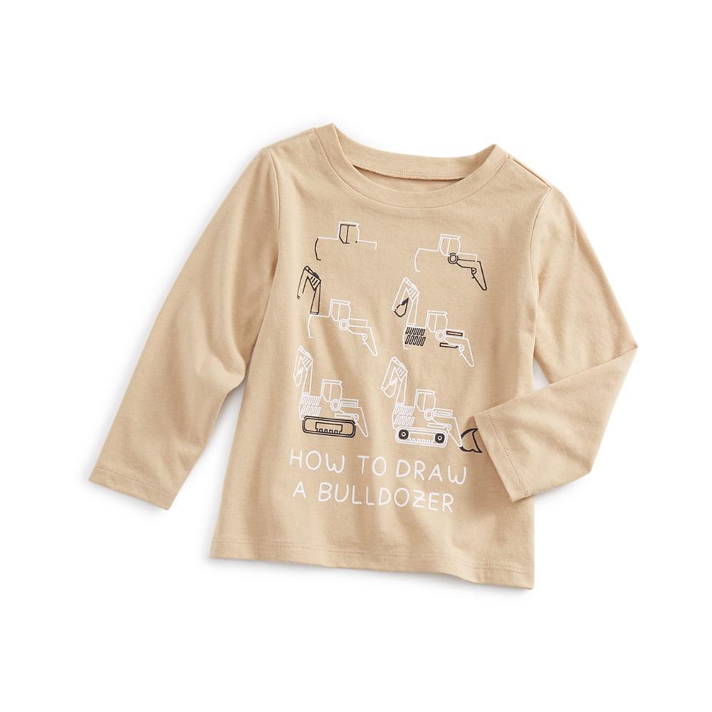 Baby Boys Draw A Bulldozer Long-Sleeve T-Shirt, Created for Macy's商品第1张图片规格展示