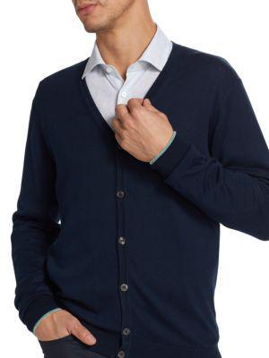 商品Saks Fifth Avenue|Slim Fit Lightweight Cotton Cardigan,价格¥443,第4张图片详细描述