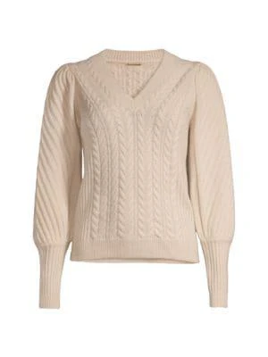 商品Tahari|Cashmere Cable-Knit Sweater,价格¥639,第5张图片详细描述