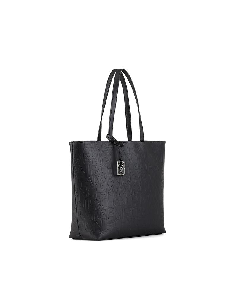 Black Zip-Top Shopping Bag商品第4张图片规格展示