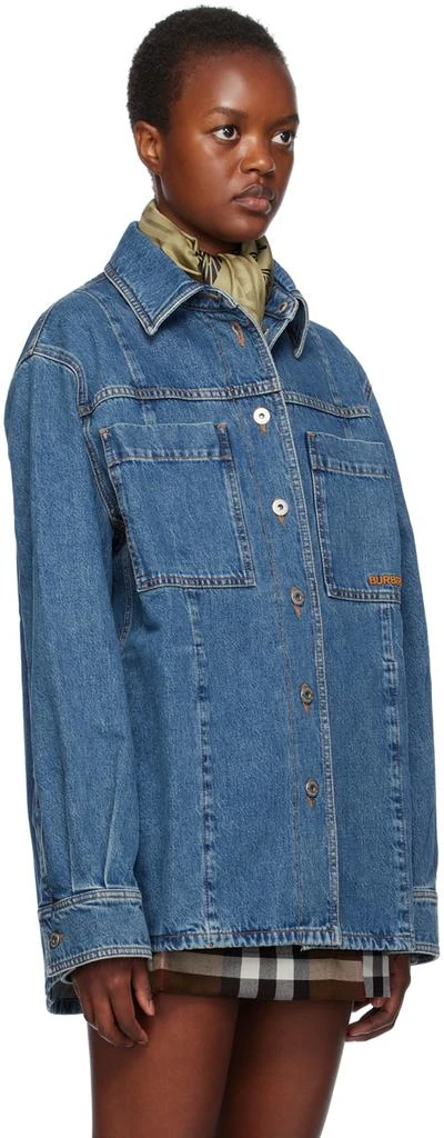 商品Burberry|蓝色刺绣牛仔衬衫,价格¥16671,第2张图片详细描述