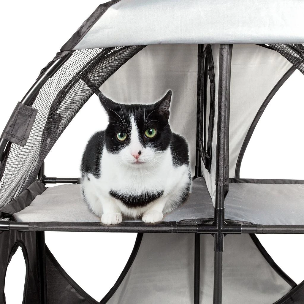 商品Pet Life|'Kitty-Play' Collapsible Travel Interactive Kitty Cat Tree Maze House Lounger Tunnel Lounge,价格¥368,第5张图片详细描述