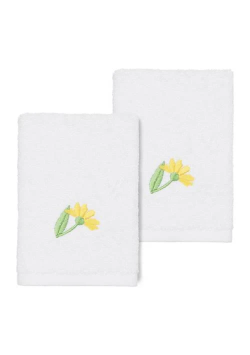 商品Linum Home Textiles|Home Daisy 2Pc Embellished Washcloth Set,价格¥238,第1张图片
