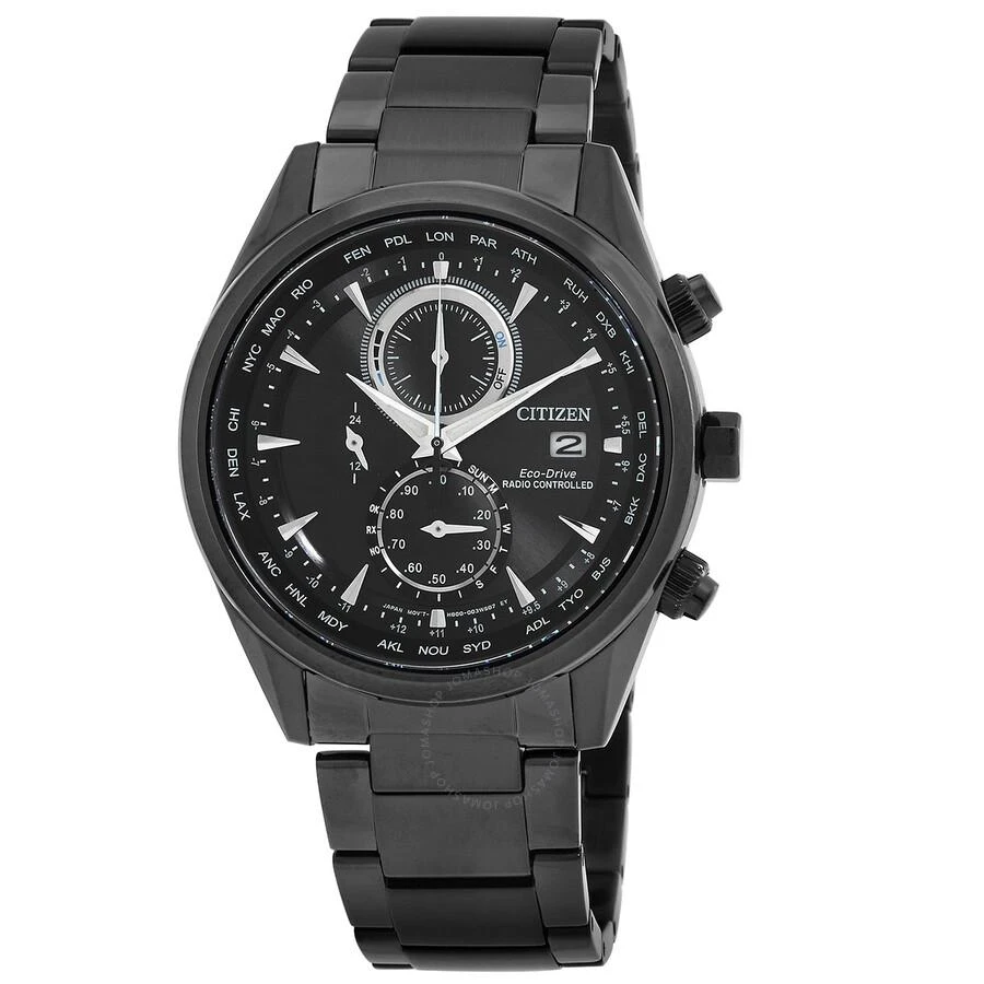 商品Citizen|Perpetual Alarm World Time Chronograph GMT Black Dial Men's Watch AT8265-81E,价格¥2887,第1张图片