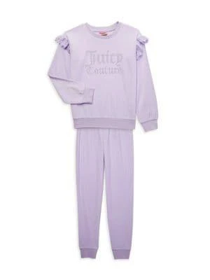 商品Juicy Couture|​Little Girl’s 2-Piece Velour Sweatshirt & Joggers Set,价格¥250,第1张图片