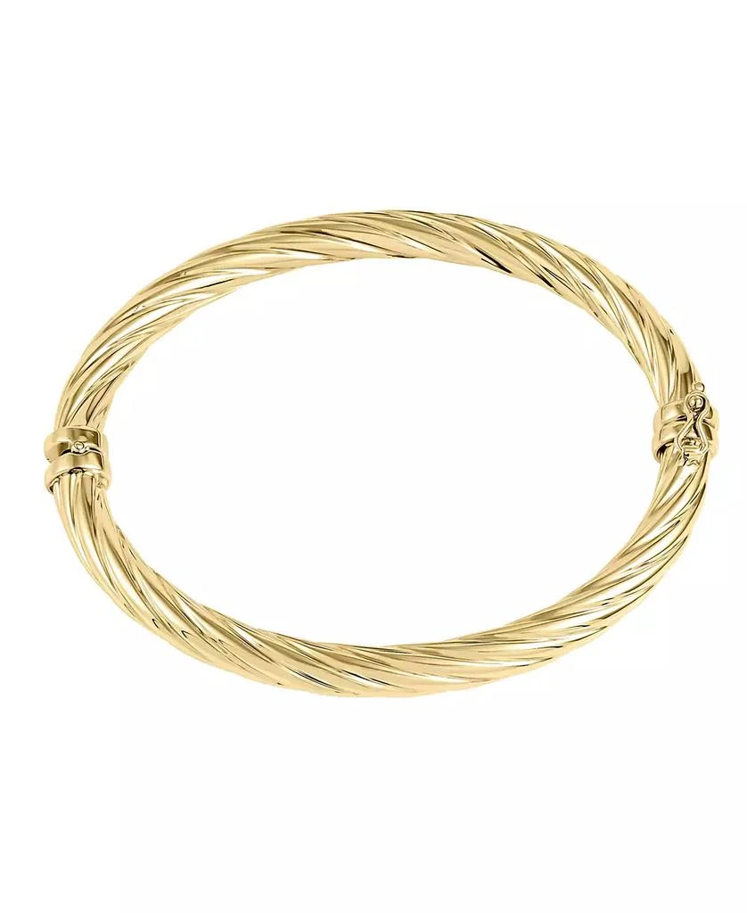 商品Italian Gold|Twist Hinge Bangle Bracelet in 14k Gold or White Gold,价格¥8675,第3张图片详细描述