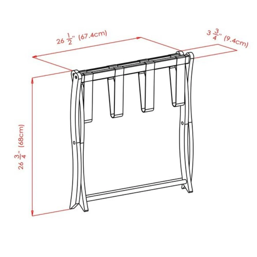 商品Hivvago|Luggage Rack Walnut,价格¥632,第4张图片详细描述