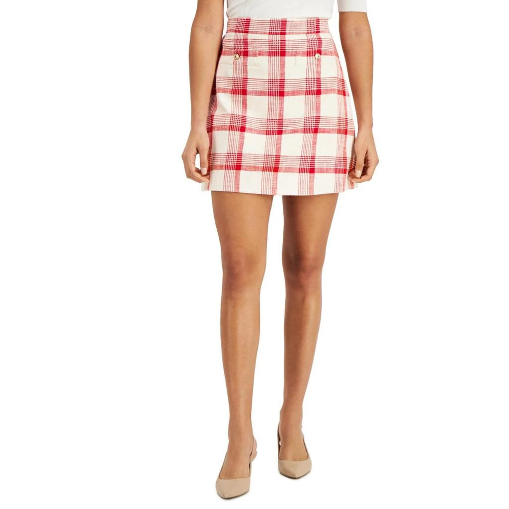 商品Marella|Marella Womens Lione Plaid Short Mini Skirt,价格¥291,第1张图片