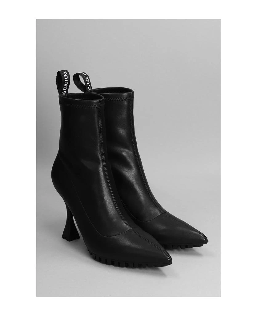 商品Versace|High Heels Ankle Boots In Black Synthetic Fibers,价格¥1923,第2张图片详细描述