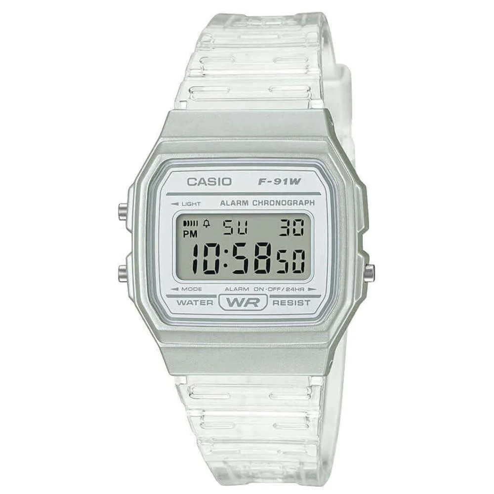 商品Casio|Casio Collection Unisex Digital Watch, White, 38.2 x 35.2 x 8.5 mm, Single,价格¥246,第1张图片