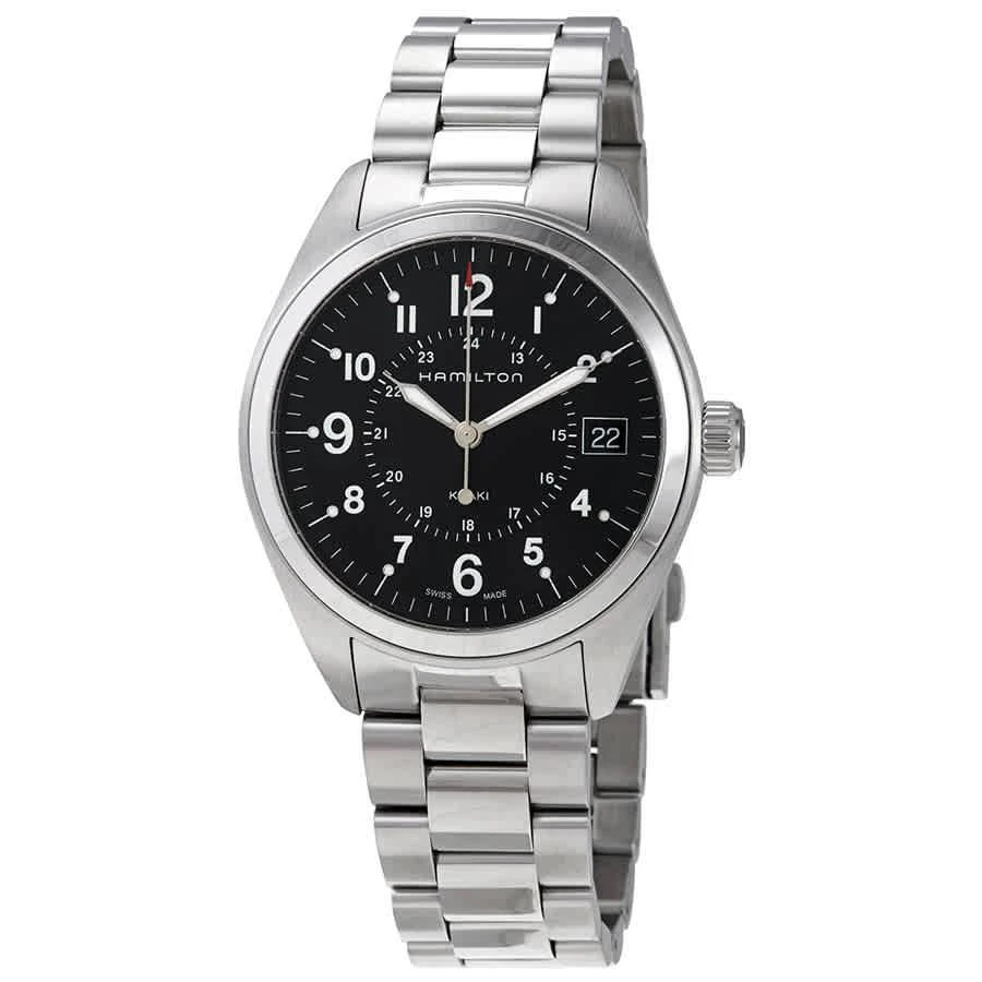 商品Hamilton|Khaki Field Black Dial Stainless Steel Men's Watch H68551933,价格¥3409,第1张图片