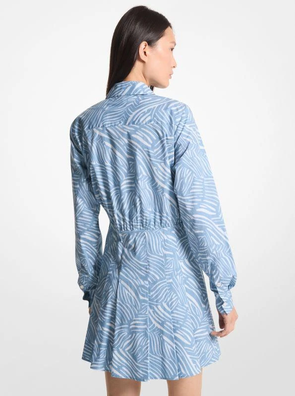 商品Michael Kors|Zebra Print Stretch Cotton Poplin Shirtdress,价格¥564,第2张图片详细描述