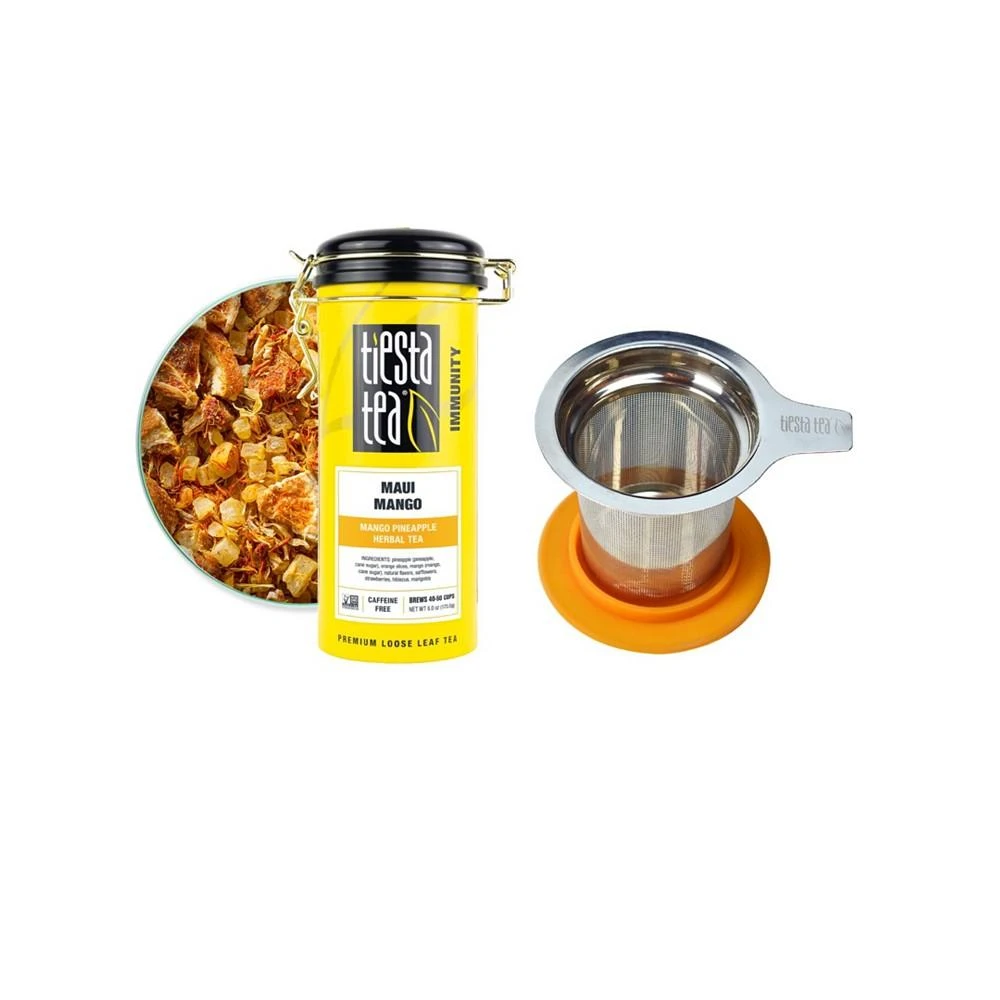 商品Tiesta Tea|Maui Mango Loose Leaf Tea and Brewbasket Set, 2 Piece,价格¥194,第1张图片