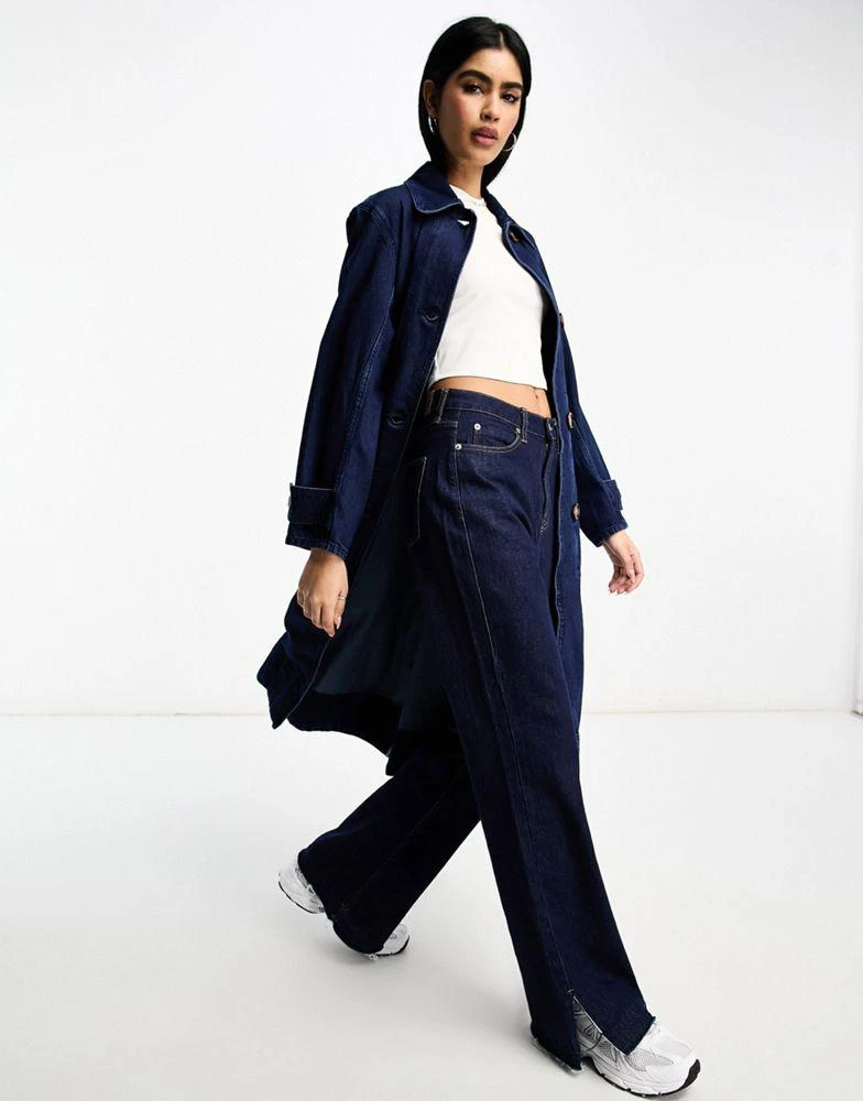 商品Barbour|Barbour Denim Somerland trench jacket in dark wash,价格¥935,第3张图片详细描述