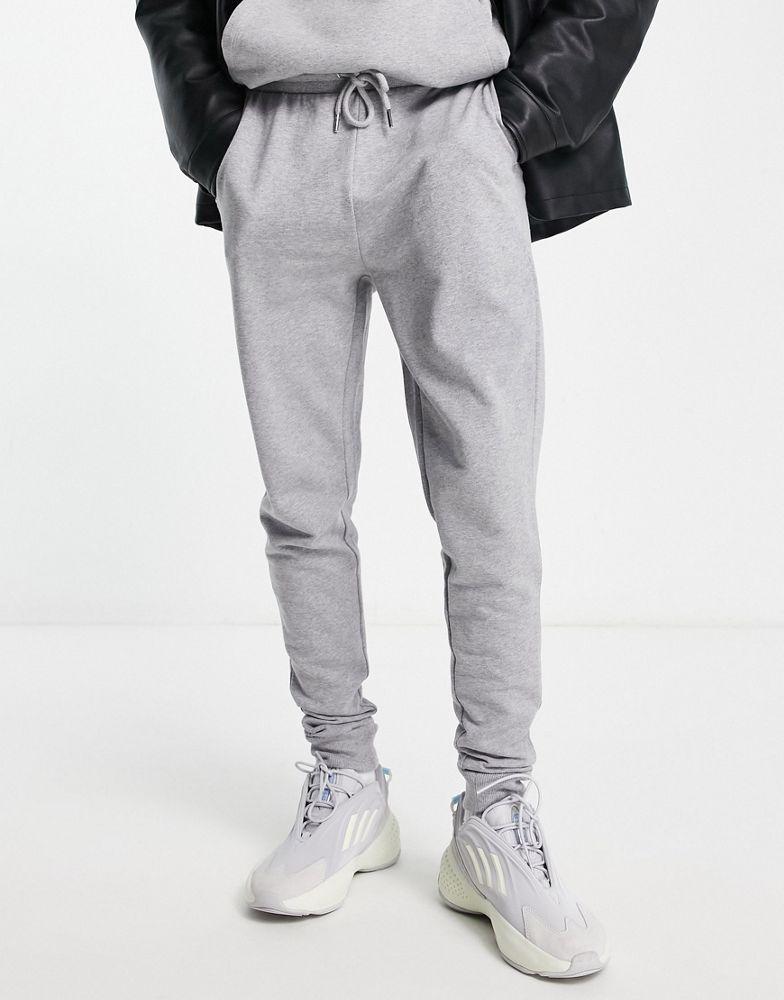 ASOS DESIGN skinny joggers in grey marl商品第3张图片规格展示