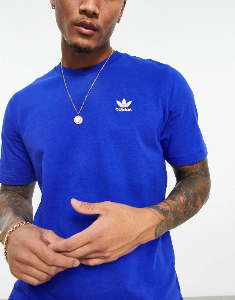 商品Adidas|adidas Originals Trefoil Essentials logo t-shirt in blue,价格¥230,第4张图片详细描述