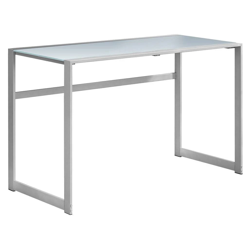 商品Homezia|22" Silver Glass Computer Desk,价格¥3669,第1张图片